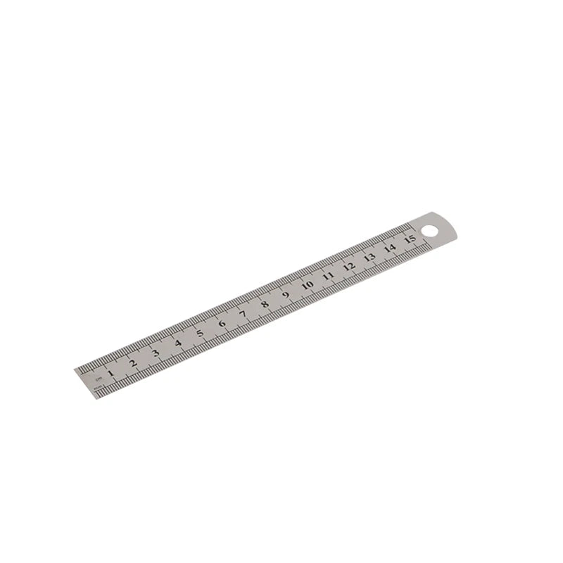 Double Side Stainless Steel Straight Ruler Metric Rule Precision Measuring Tool 15cm/6 inch 30cm/12 inch School Office Supplies