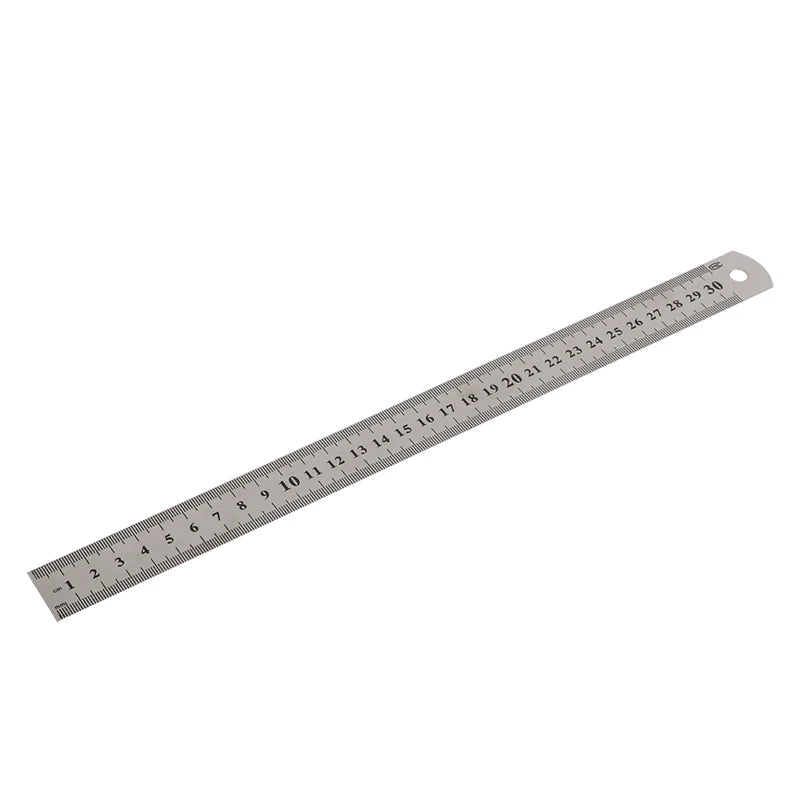 Double Side Stainless Steel Straight Ruler Metric Rule Precision Measuring Tool 15cm/6 inch 30cm/12 inch School Office Supplies