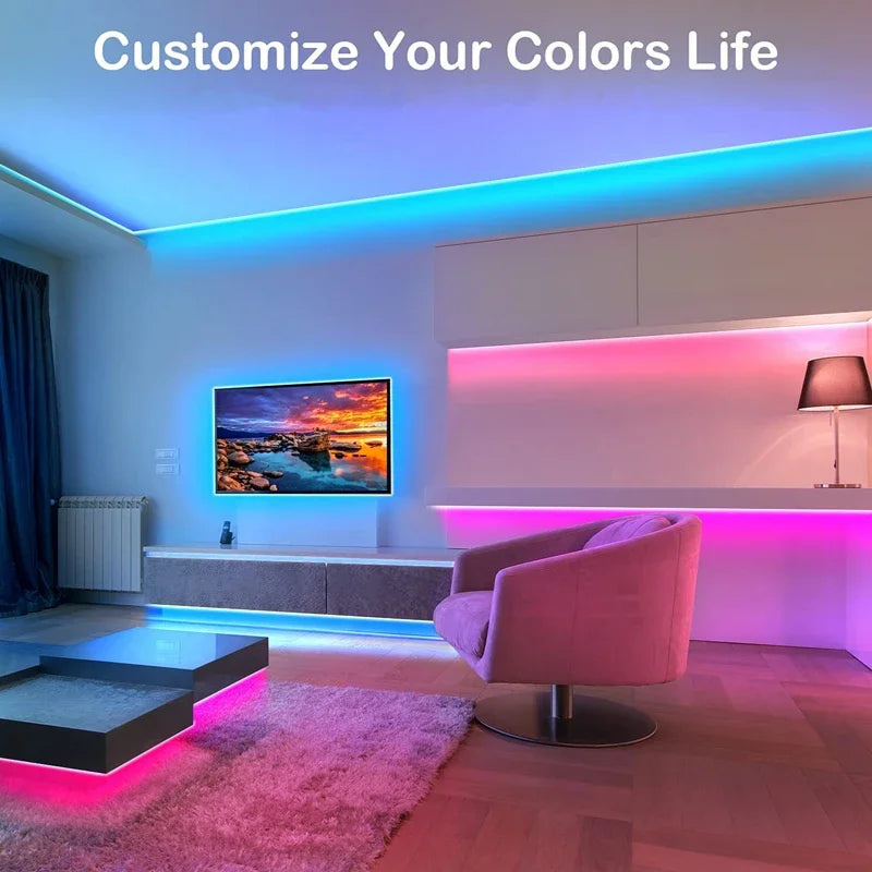 DC5V RGB LED Strip Light 1/2/3/4/5/10M USB 24key Bluetooth Remote Control Flexible Lamp Tape For TV Background Home Decor