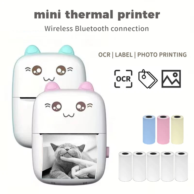 C9 MINI Portable Thermal Printer Wireless Label Memo Machine 200dpi Bluetooth Inkless Pocket Printer Phone Notes Printing Paper