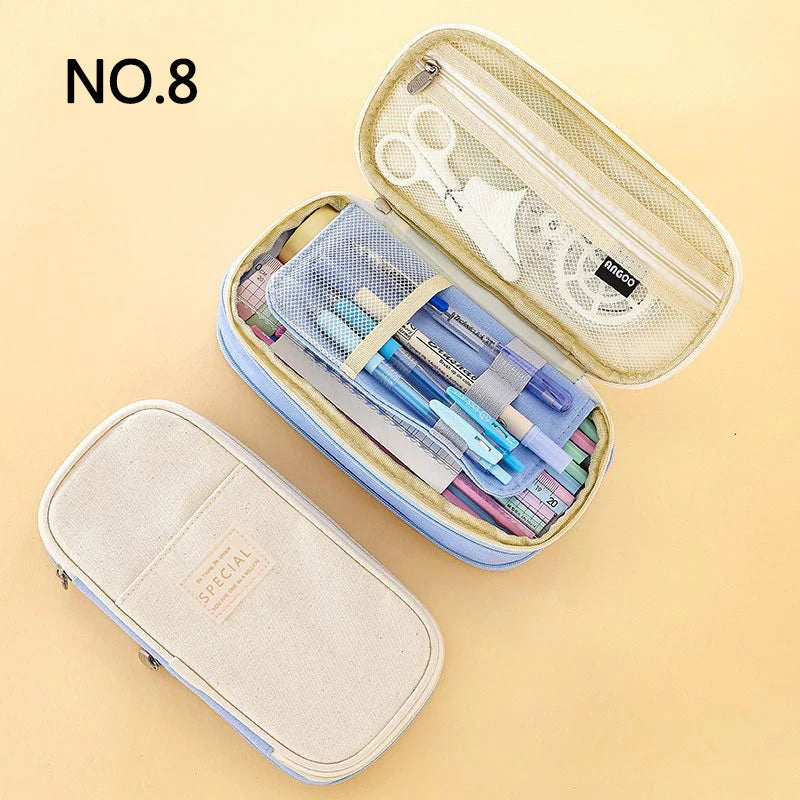 Creative pencil case Large Capacity Double Layers CPC Certification Safe Material School case Pouch Stationery for Girls