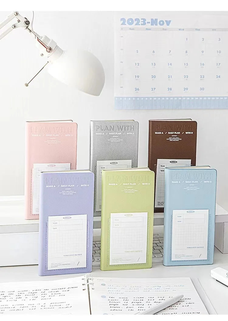 Daily Plan Self Discipline Cardboard Portable Schedule Time Management Task List Notebook Diary Student Office Use