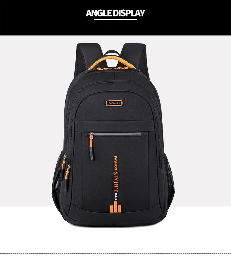 Backpack Men's Women's Oxford Cloth Backpack High Capacity Junior High School Student Schoolbag Men's Travel Backpack