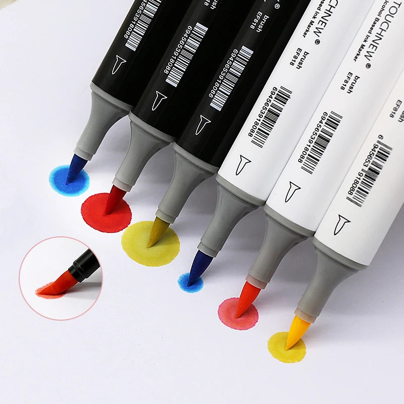 TOUCHNEW Sketching markers Soft brush Marker pen set  brush marker alcohol-based marker comic drawing animation art supplies