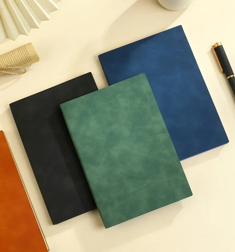 A5 Leather Book Skin Feeling Fashion Notepad Diary Learning Notebook Wholesale Business Office notebooks and journals note book