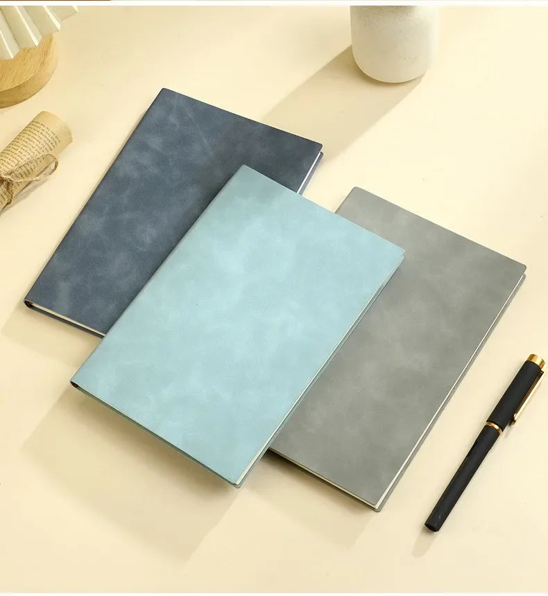 A5 Leather Book Skin Feeling Fashion Notepad Diary Learning Notebook Wholesale Business Office notebooks and journals note book