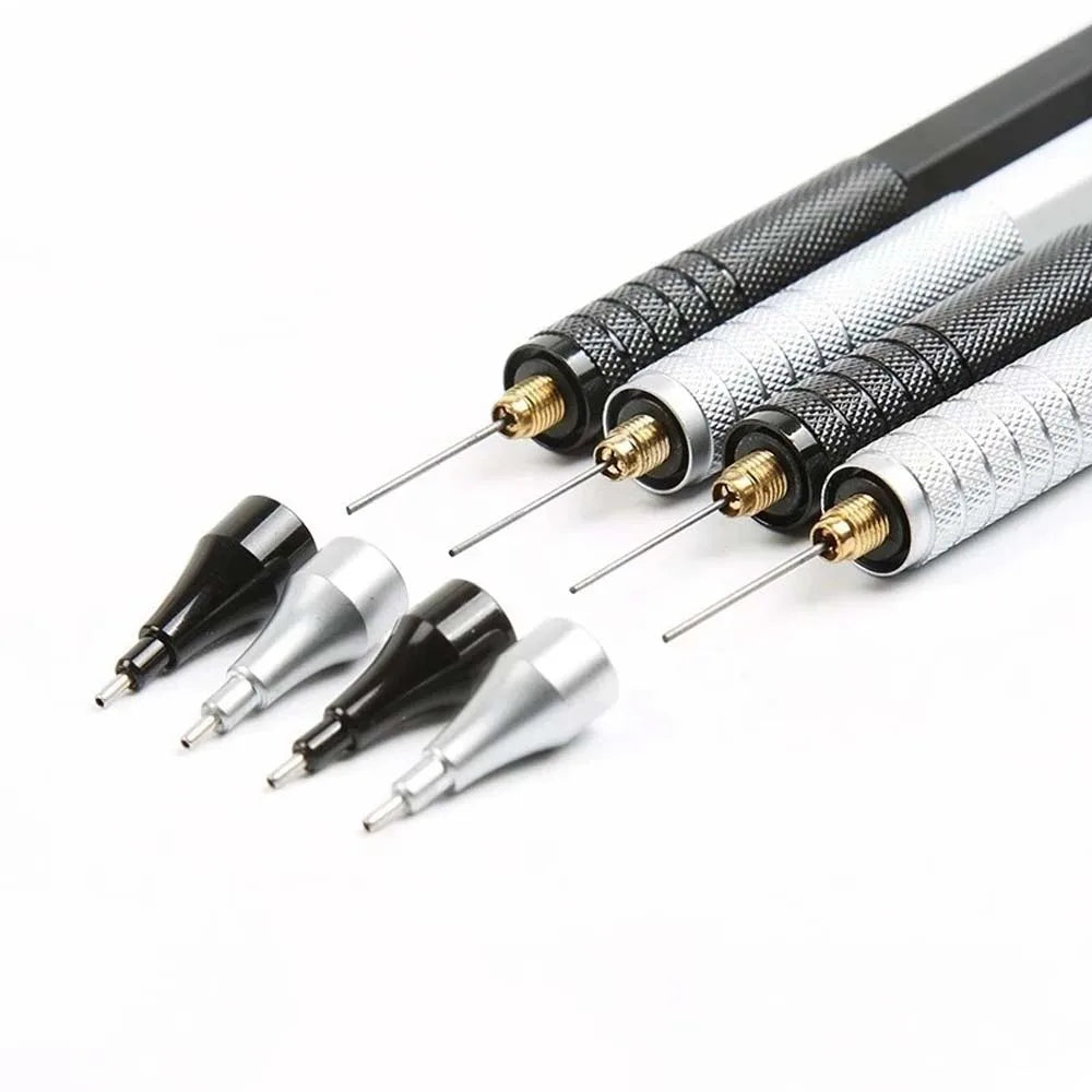 High Quality Metal Mechanical Pencil Set, 0.5 0.7  mm Mechanical Pencil, Suitable for Drawing, Office