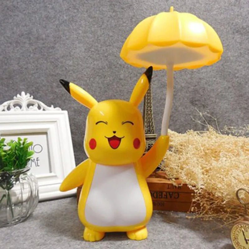 New Genuine Pokemon Pikachu Desk Lamp 3 Gears Adjustable Light USB Charging LED Eye Protection Night Light Kids Study Supplies