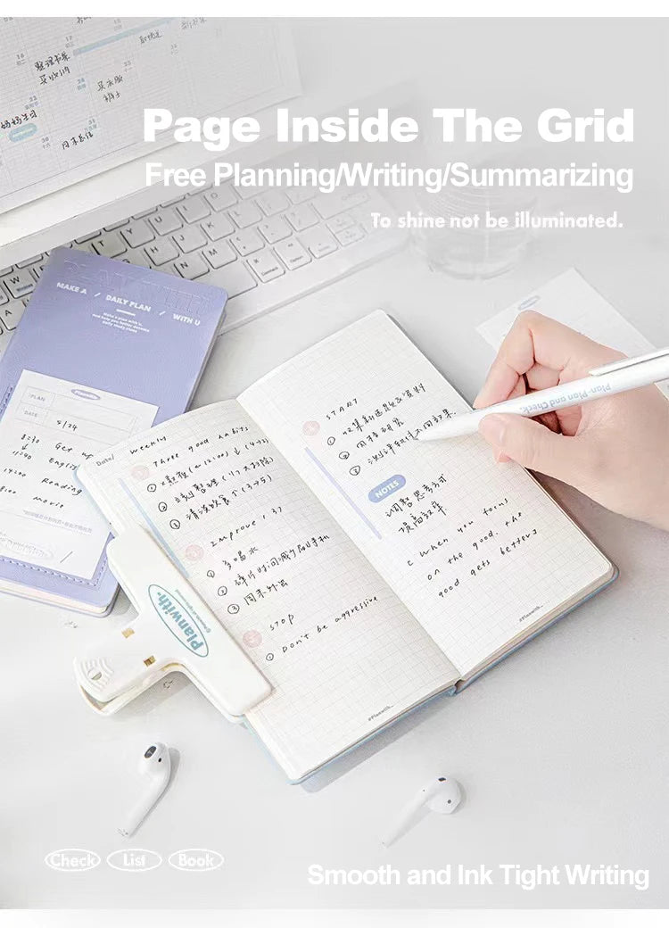 Daily Plan Self Discipline Cardboard Portable Schedule Time Management Task List Notebook Diary Student Office Use