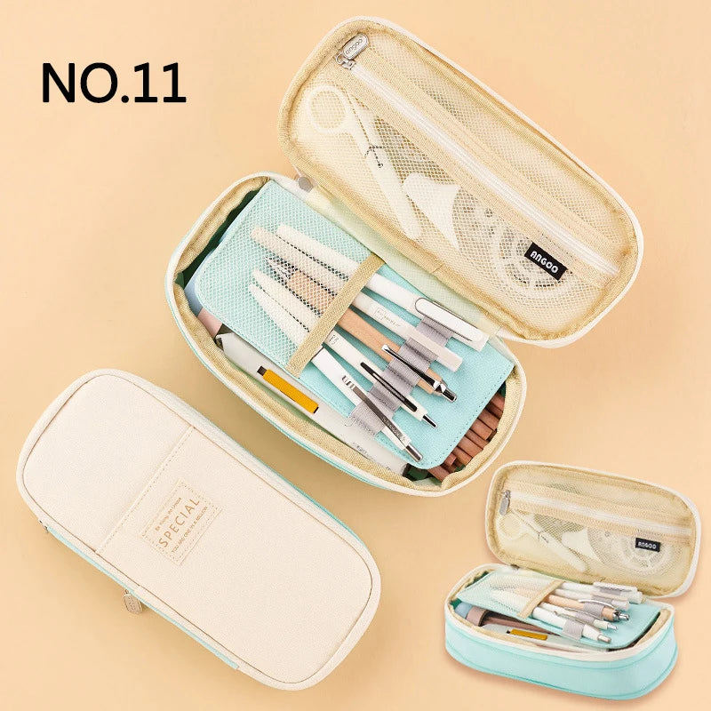 Creative pencil case Large Capacity Double Layers CPC Certification Safe Material School case Pouch Stationery for Girls