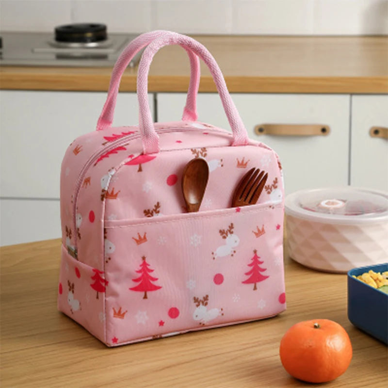 Lunch Bag Handle Insulation cooler bag for Women kid Lunch Box picnic travel Portable Food Storage Breakfast Thermal Food Bag