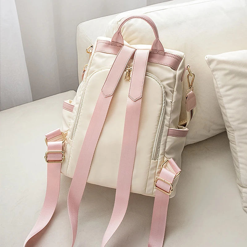 Multifunction Zipper Women Backpack Teenager Girls Laptop Backpack Student Shoulder Bag Korean Style Schoolbag