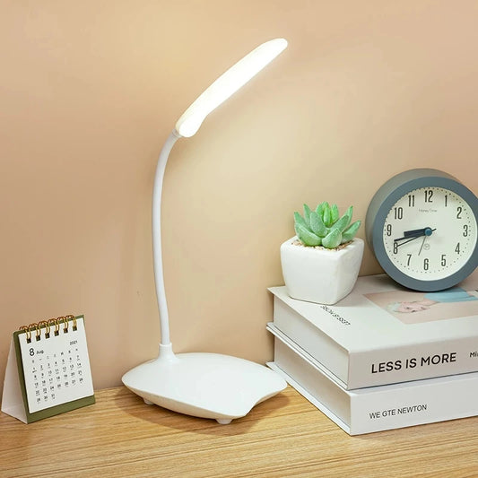 Portable Office Touch Dimming Table Lamp Rechargeable Battery LED Stand Bedroom Eye Protection Reading Desk Lamp Small Book Lamp