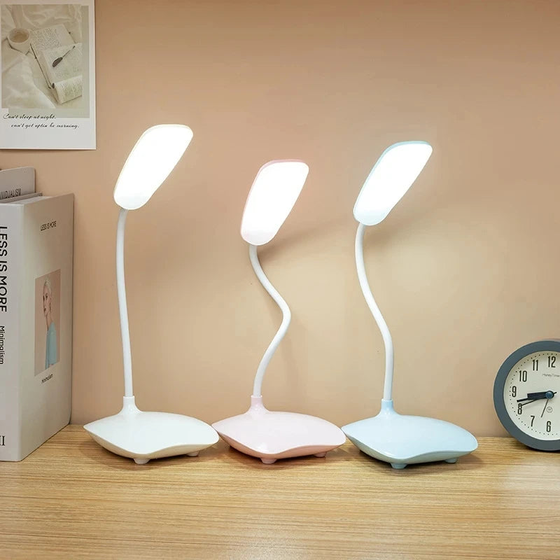 Portable Office Touch Dimming Table Lamp Rechargeable Battery LED Stand Bedroom Eye Protection Reading Desk Lamp Small Book Lamp