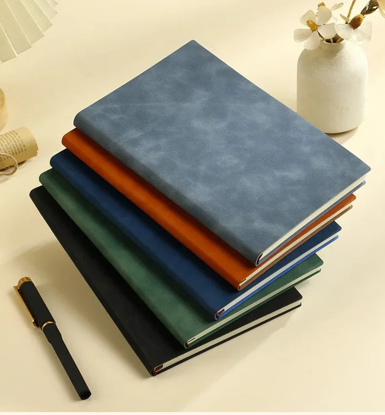 A5 Leather Book Skin Feeling Fashion Notepad Diary Learning Notebook Wholesale Business Office notebooks and journals note book