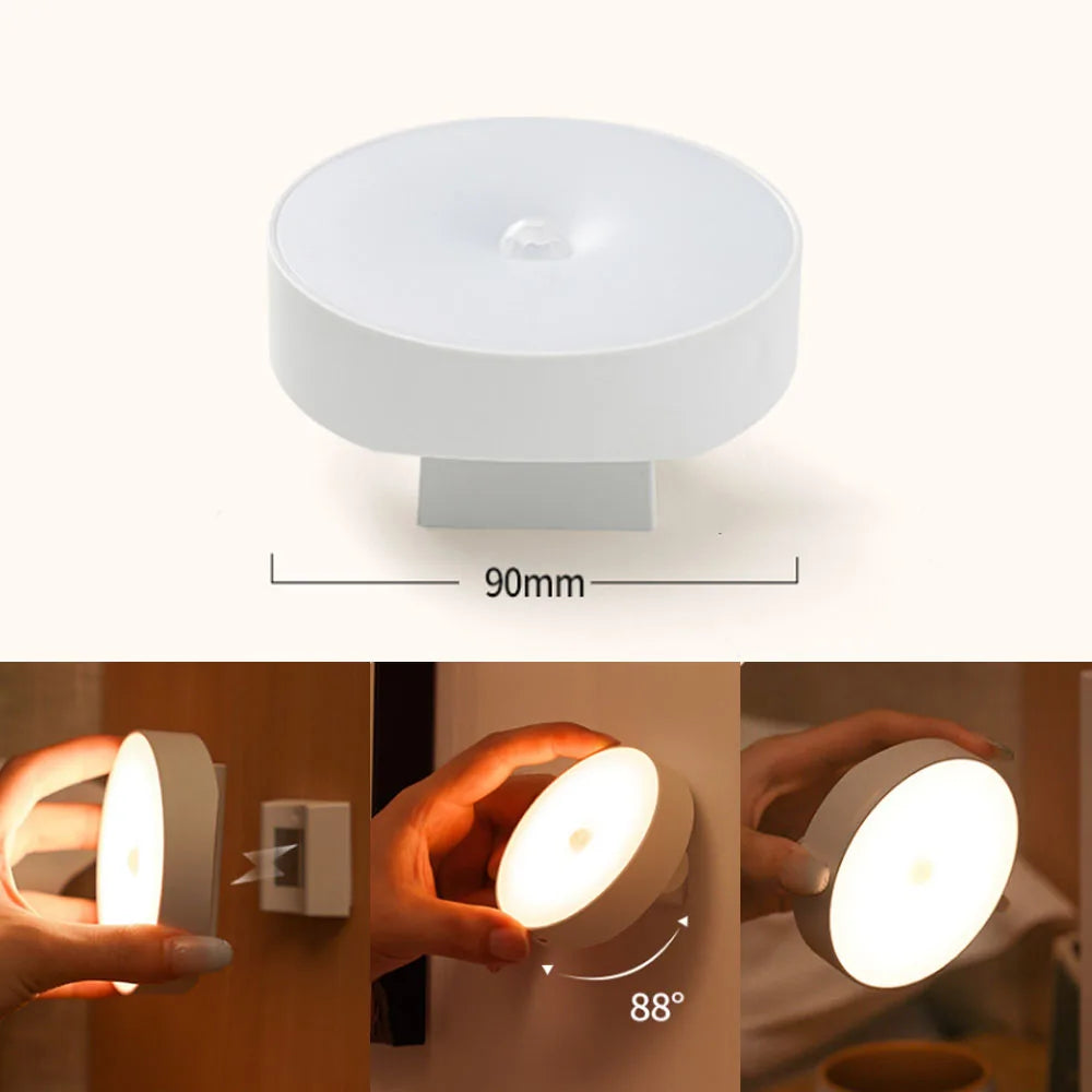 Xiaomi Night Lamp With Motion Sensor Night Light Rechargeable Wireless Led 360 Rotating Magnetic For Kitchen Room Bedside Table