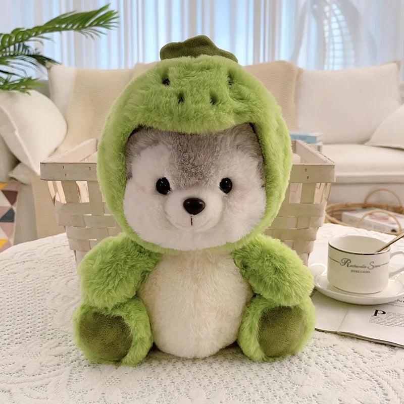 Promotion Kawaii Green  Jointed Bear Cosplay Panda Doll Plush Toy Cartoon  Animal Plushie Throw Pillow Birthday Gift Home Decor