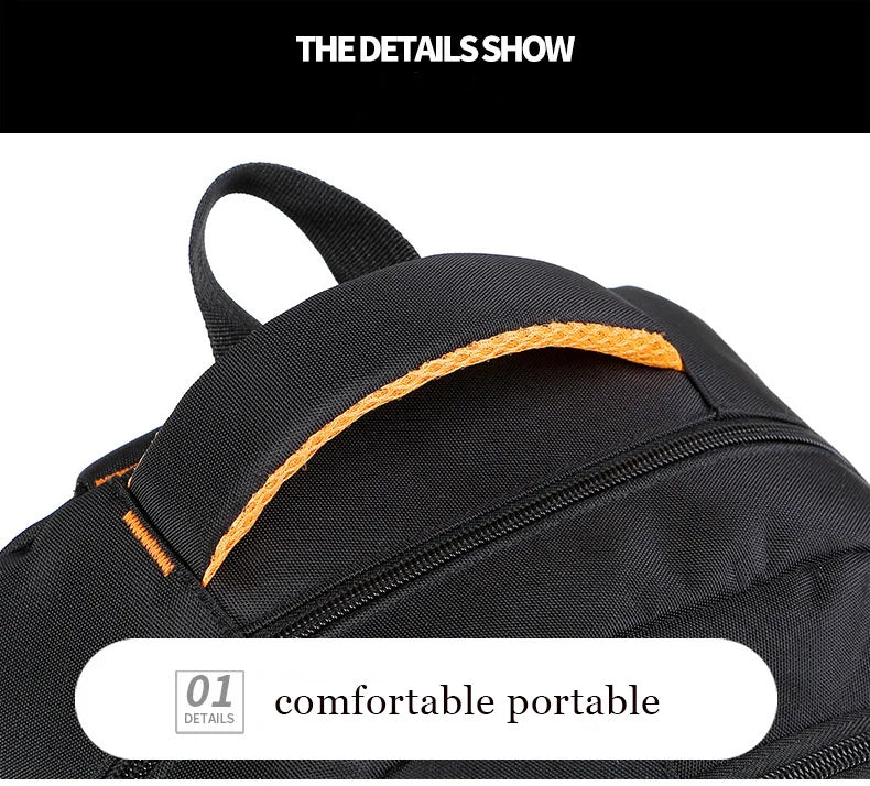 Backpack Men's Women's Oxford Cloth Backpack High Capacity Junior High School Student Schoolbag Men's Travel Backpack