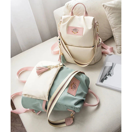 Multifunction Zipper Women Backpack Teenager Girls Laptop Backpack Student Shoulder Bag Korean Style Schoolbag