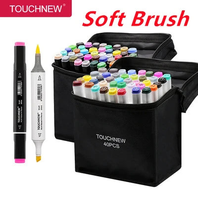 TOUCHNEW Sketching markers Soft brush Marker pen set  brush marker alcohol-based marker comic drawing animation art supplies