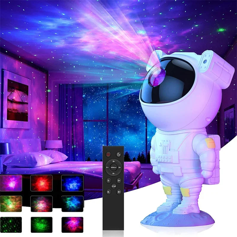 Astronaut Galaxy Star Projector Starry Sky Night Light USB Atmospher Lamp Kids Bedroom Home Party Decorative Luminaires Gifts