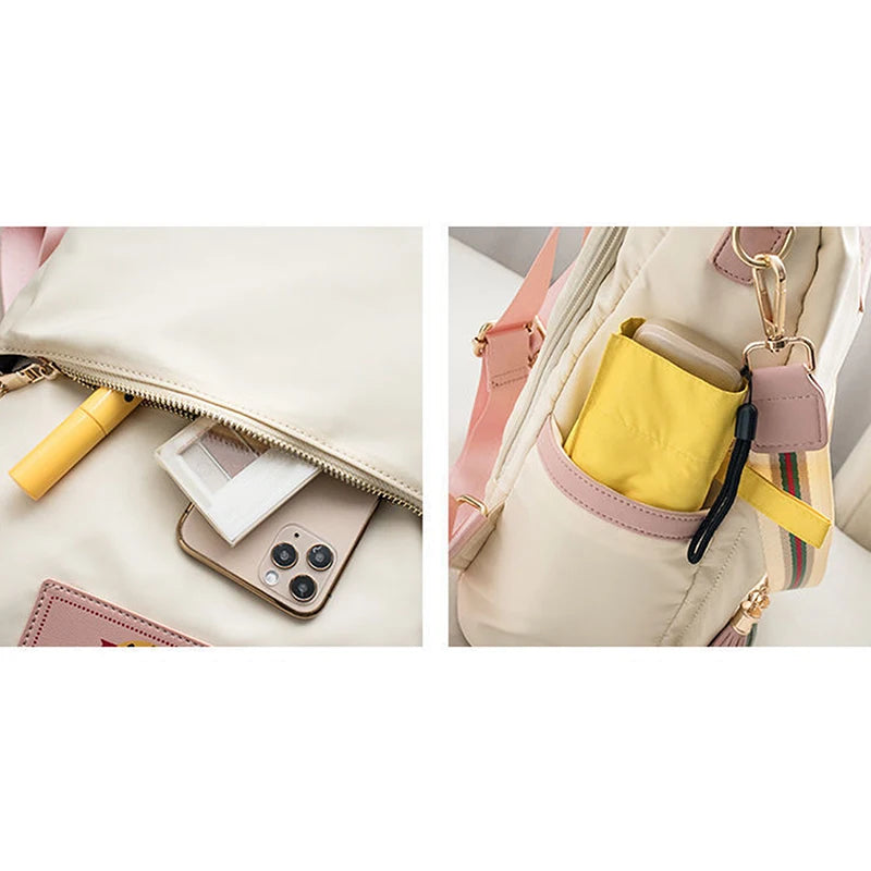 Multifunction Zipper Women Backpack Teenager Girls Laptop Backpack Student Shoulder Bag Korean Style Schoolbag