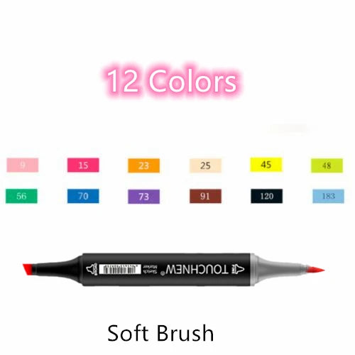 TOUCHNEW Sketching markers Soft brush Marker pen set  brush marker alcohol-based marker comic drawing animation art supplies