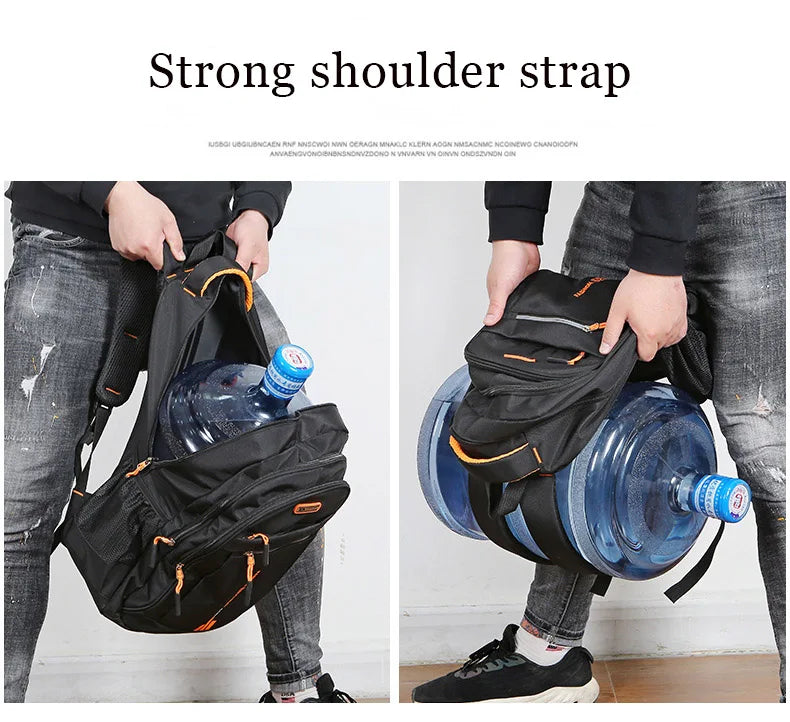 Backpack Men's Women's Oxford Cloth Backpack High Capacity Junior High School Student Schoolbag Men's Travel Backpack