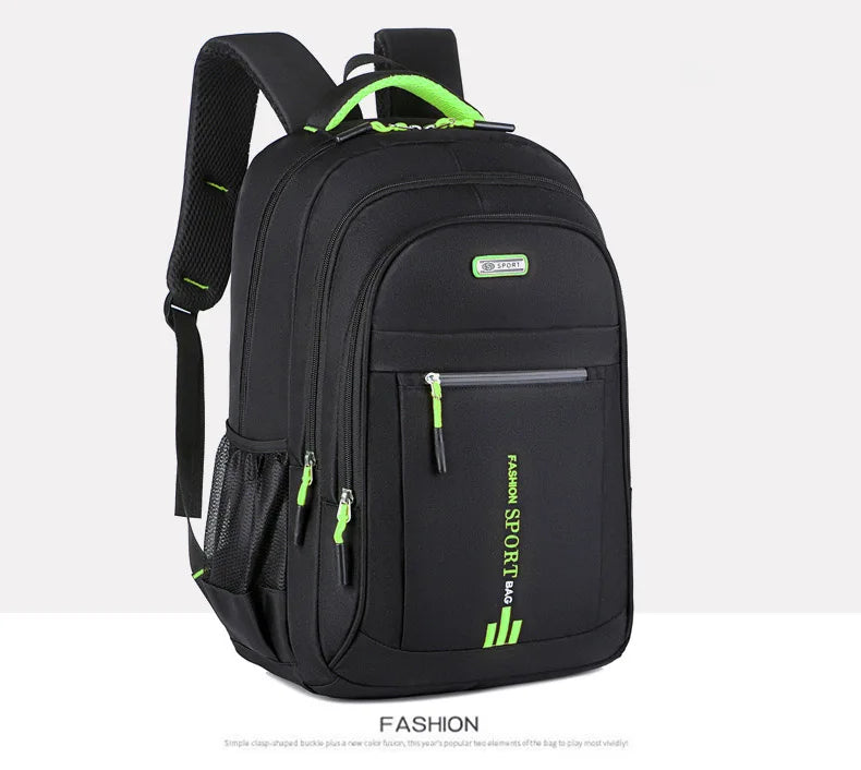 Backpack Men's Women's Oxford Cloth Backpack High Capacity Junior High School Student Schoolbag Men's Travel Backpack