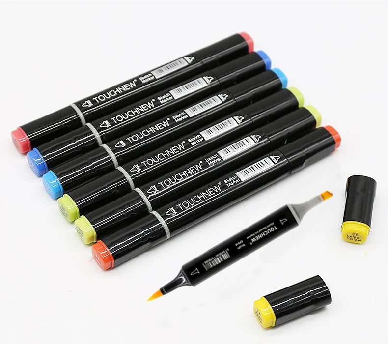 TOUCHNEW Sketching markers Soft brush Marker pen set  brush marker alcohol-based marker comic drawing animation art supplies