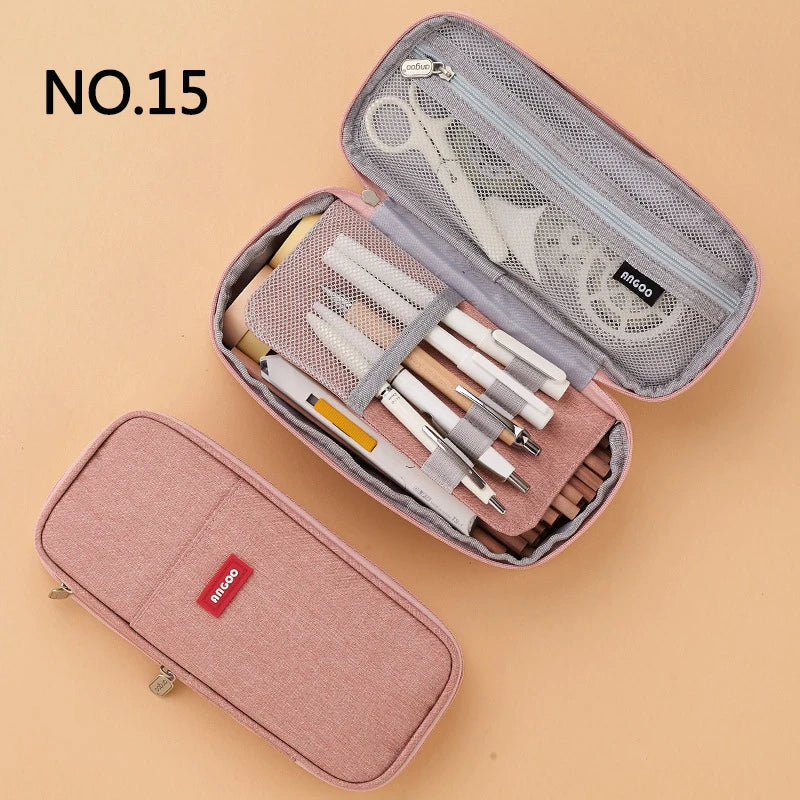 Creative pencil case Large Capacity Double Layers CPC Certification Safe Material School case Pouch Stationery for Girls