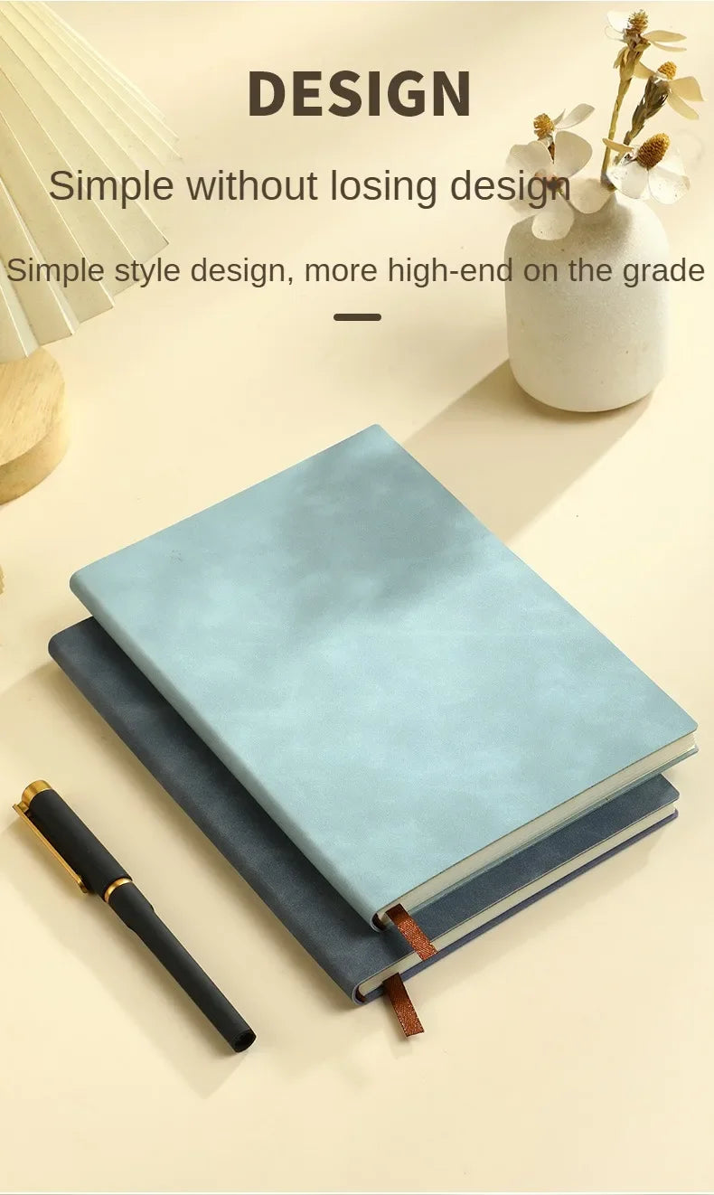 A5 Leather Book Skin Feeling Fashion Notepad Diary Learning Notebook Wholesale Business Office notebooks and journals note book