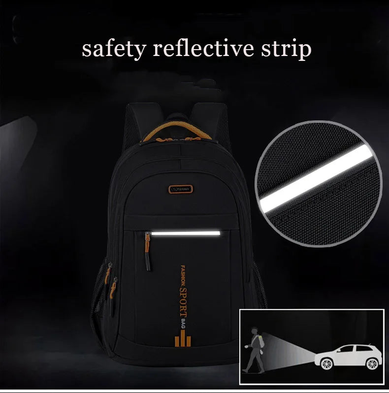 Backpack Men's Women's Oxford Cloth Backpack High Capacity Junior High School Student Schoolbag Men's Travel Backpack