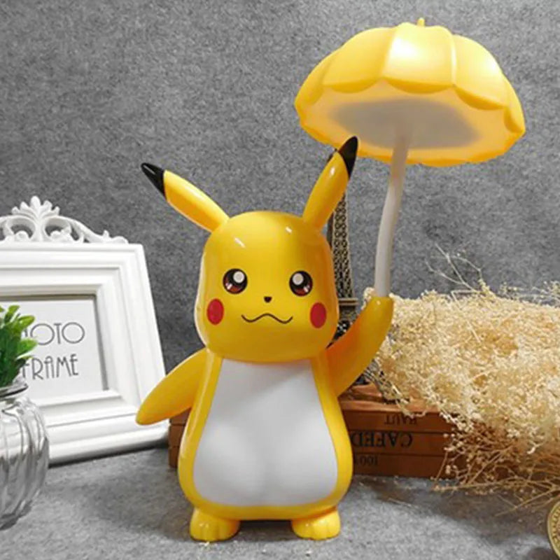 New Genuine Pokemon Pikachu Desk Lamp 3 Gears Adjustable Light USB Charging LED Eye Protection Night Light Kids Study Supplies