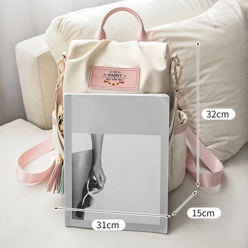 Multifunction Zipper Women Backpack Teenager Girls Laptop Backpack Student Shoulder Bag Korean Style Schoolbag