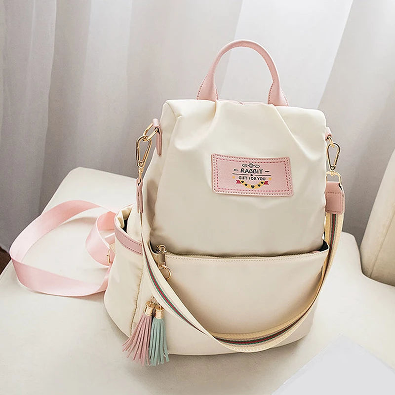 Multifunction Zipper Women Backpack Teenager Girls Laptop Backpack Student Shoulder Bag Korean Style Schoolbag