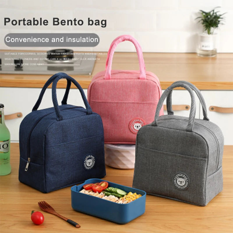 Lunch Bag Handle Insulation cooler bag for Women kid Lunch Box picnic travel Portable Food Storage Breakfast Thermal Food Bag