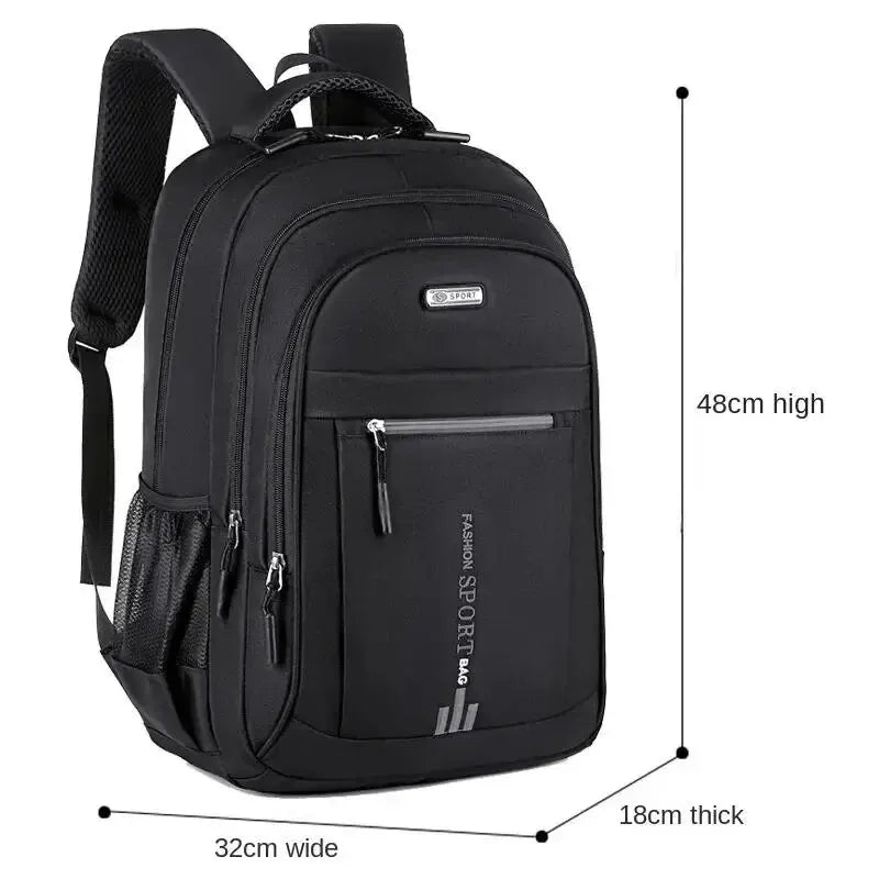 Backpack Men's Women's Oxford Cloth Backpack High Capacity Junior High School Student Schoolbag Men's Travel Backpack