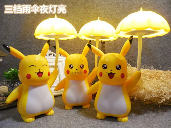 New Genuine Pokemon Pikachu Desk Lamp 3 Gears Adjustable Light USB Charging LED Eye Protection Night Light Kids Study Supplies