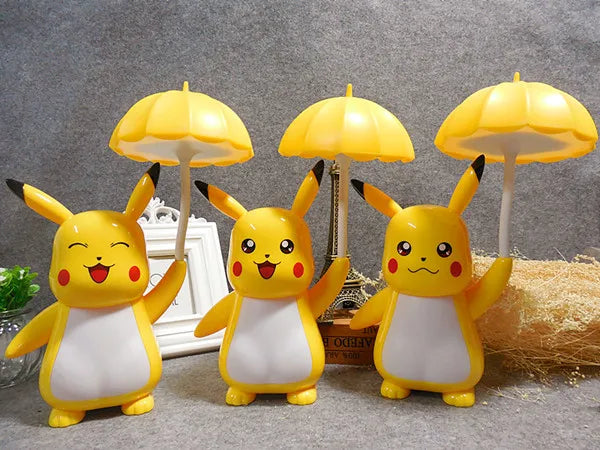 New Genuine Pokemon Pikachu Desk Lamp 3 Gears Adjustable Light USB Charging LED Eye Protection Night Light Kids Study Supplies