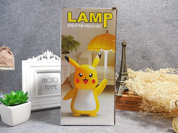 New Genuine Pokemon Pikachu Desk Lamp 3 Gears Adjustable Light USB Charging LED Eye Protection Night Light Kids Study Supplies