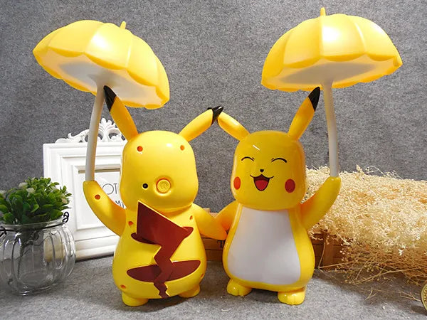 New Genuine Pokemon Pikachu Desk Lamp 3 Gears Adjustable Light USB Charging LED Eye Protection Night Light Kids Study Supplies